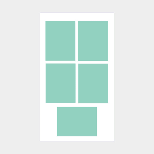 Photo stickers – 5 rectangles 44x57mm