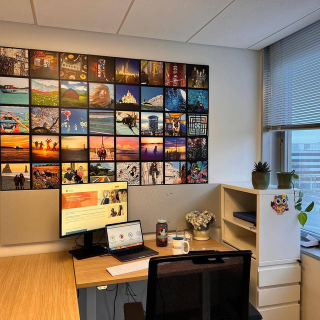 Magnetic Peel N' Stick Photo Tiles - No Nails Needed