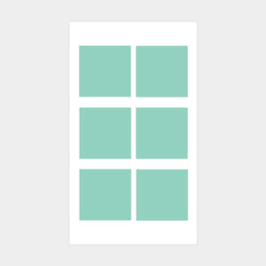 Photo stickers – 6 squares 44mm