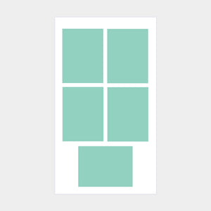 Photo stickers – 5 rectangles 44x57mm