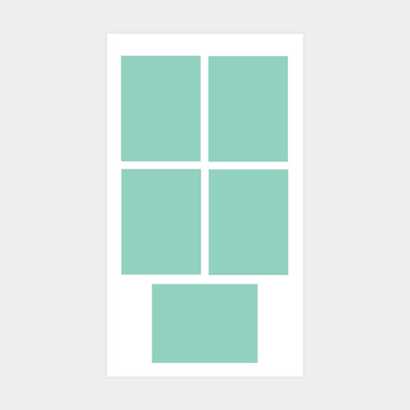 Photo stickers – 5 rectangles 44x57mm