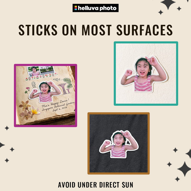 Photo Sticker Prints (Peel N Stick, Waterproof, KissCut Sheet)