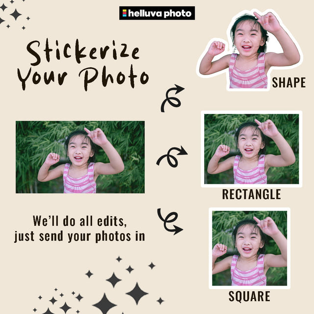 Photo Sticker Prints (Peel N Stick, Waterproof, KissCut Sheet)